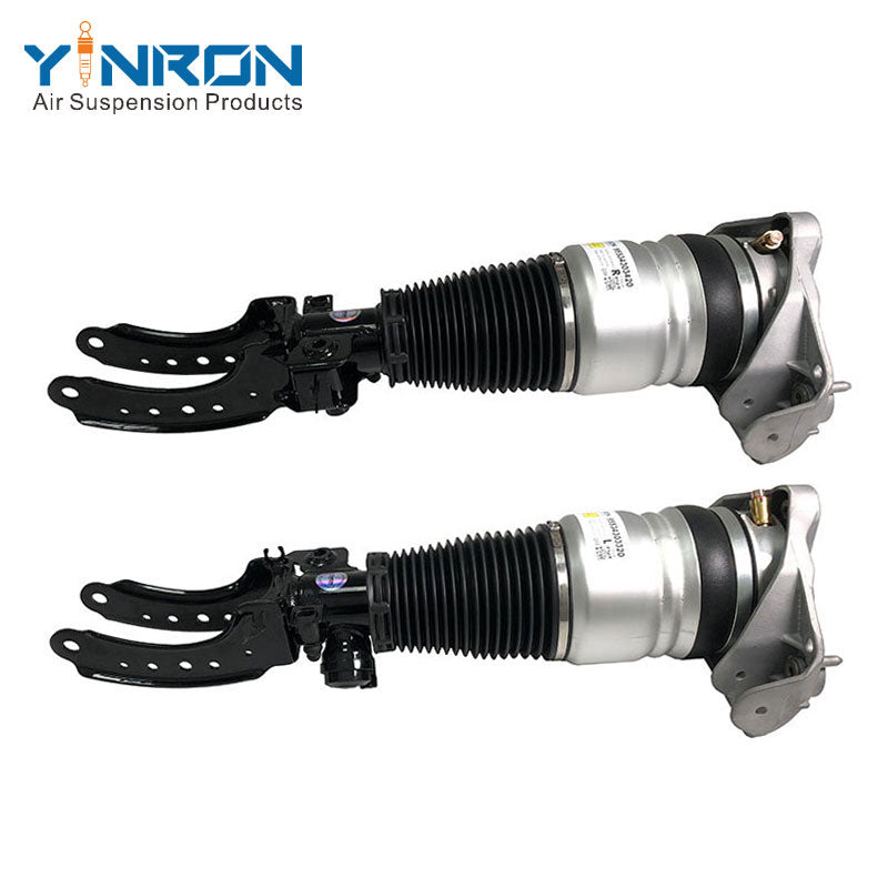 Complete Front Pair (Left & Right) Air Suspension Struts for Porsche Cayenne 955 (2002-2010) with PASM active damping.