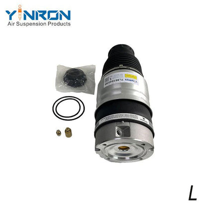 Main front eye-level view of Porsche Cayenne 955 front left air suspension spring (95535840300)
