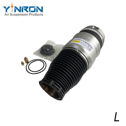 Side profile view of Porsche Cayenne 955 front left air suspension spring (95535840300)
