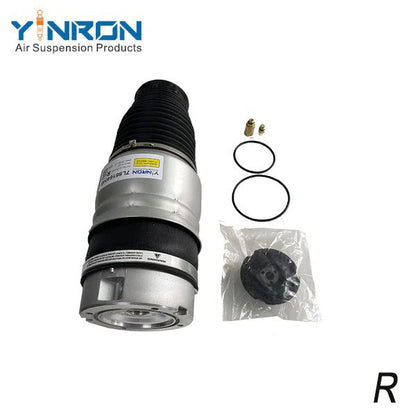 Vertical top-down view of Porsche Cayenne 955 front right air suspension spring (95535840400)