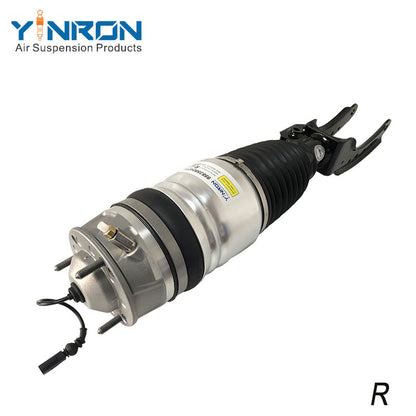 45-degree angle view of Porsche Cayenne 958 front right air suspension strut (95835804016)