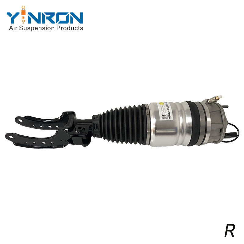 Full front view of Porsche Cayenne 958 front right air suspension strut (95835804016)