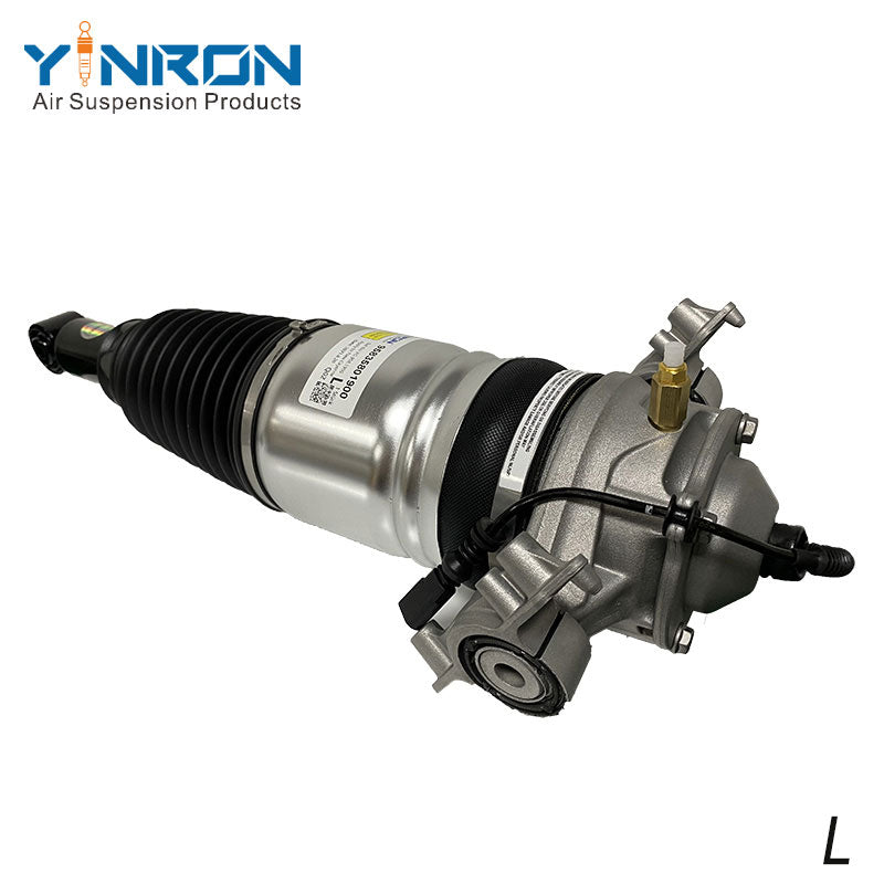 45-degree angle view of Porsche Cayenne 958 rear left air suspension strut (95835801900)