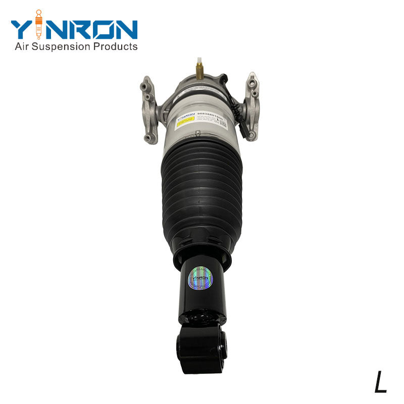 Vertical top-down view of Porsche Cayenne 958 rear left air suspension strut (95835801900)