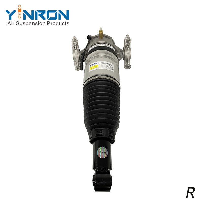 Vertical top-down view of Porsche Cayenne 958 rear right air suspension strut (95835802000)
