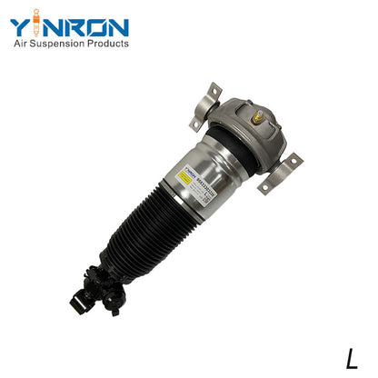 45° angled view of Left Rear Air Suspension Strut for Porsche Cayenne I 955 (2002-2010) with PASM Active Damping, OE 95533303320