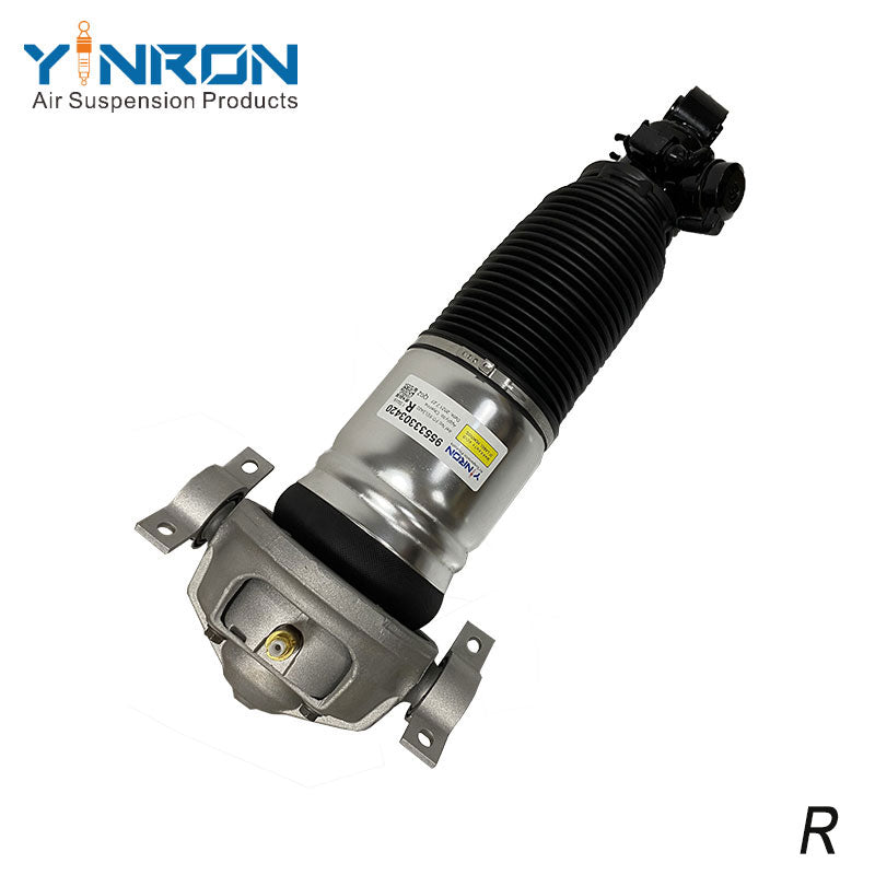 Side profile view of Right Rear Air Suspension Strut for Porsche Cayenne I 955 (2002-2010) with PASM Active Damping, OE 95533303420
