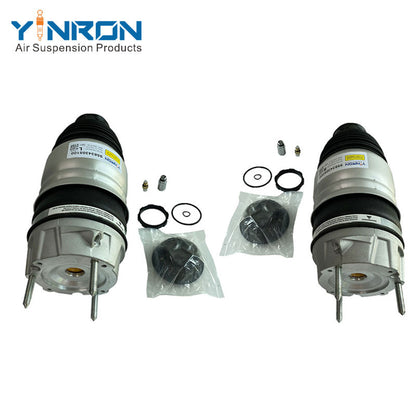 Pair view of Porsche Cayenne II 958 front air suspension spring (95834305100 & 95834305200)