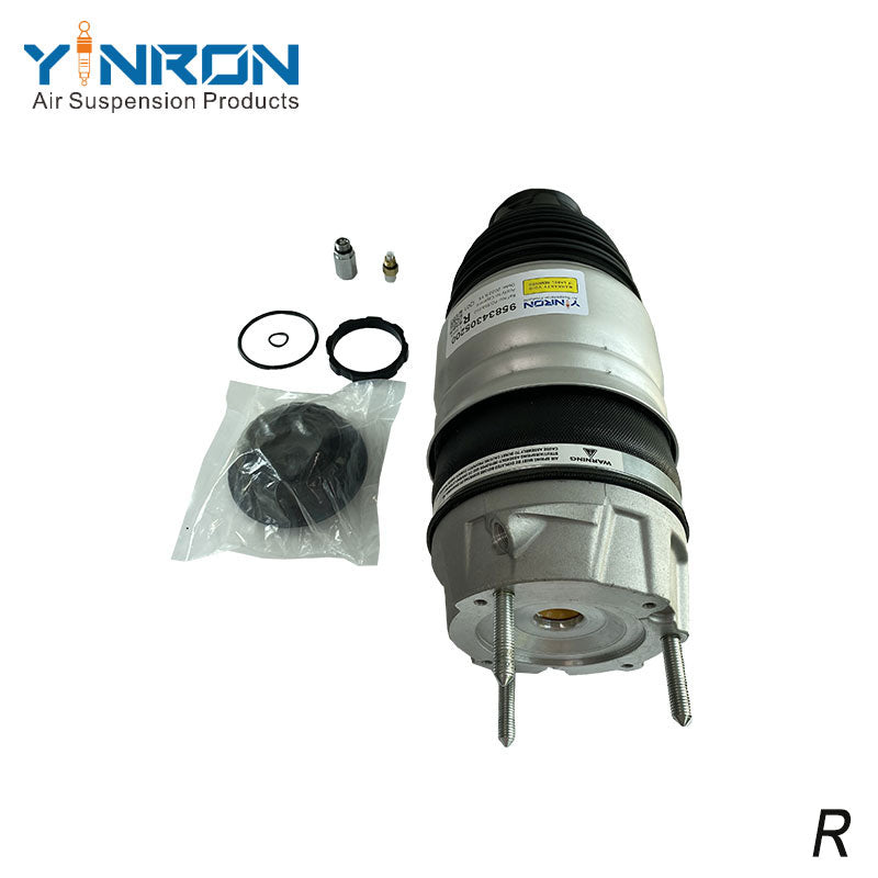 Full front view of Porsche Cayenne II 958 right front air suspension spring (95834305200)