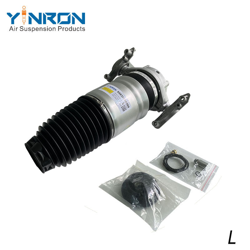 45 degree angle view of Porsche Cayenne II 958 left rear air suspension spring (95835850300)