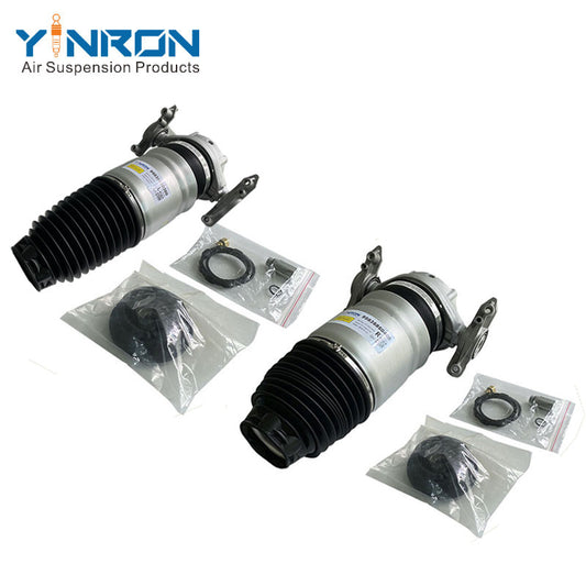 Side pair view of Porsche Cayenne II 958 left & right rear air suspension spring (95835850300 & 95835850400)