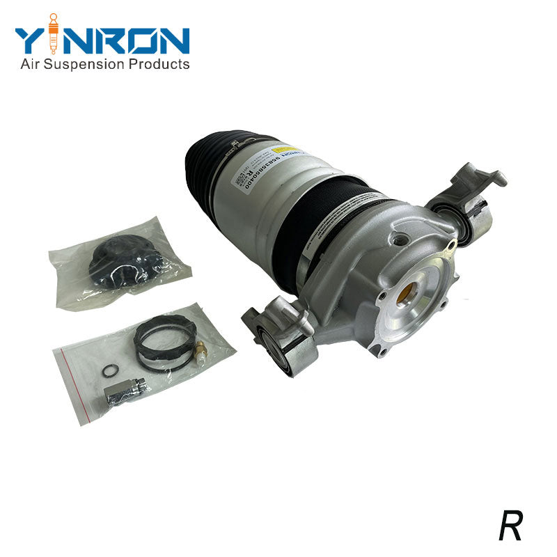 45 degree angle view of Porsche Cayenne II 958 right rear air suspension spring (95835850400)