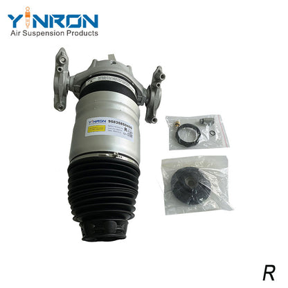 Top-down vertical view of Porsche Cayenne II 958 right rear air suspension spring (95835850400)
