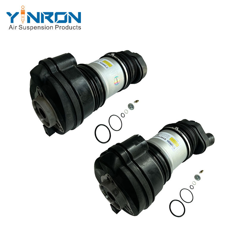 Full front view of paired Porsche Cayenne III 9YA front air suspension spring (9Y0616039B & 9Y0616040B)