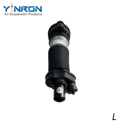 Full front level view of Porsche Cayenne III 9YA front air suspension strut with PASM active damping (9Y0616039)