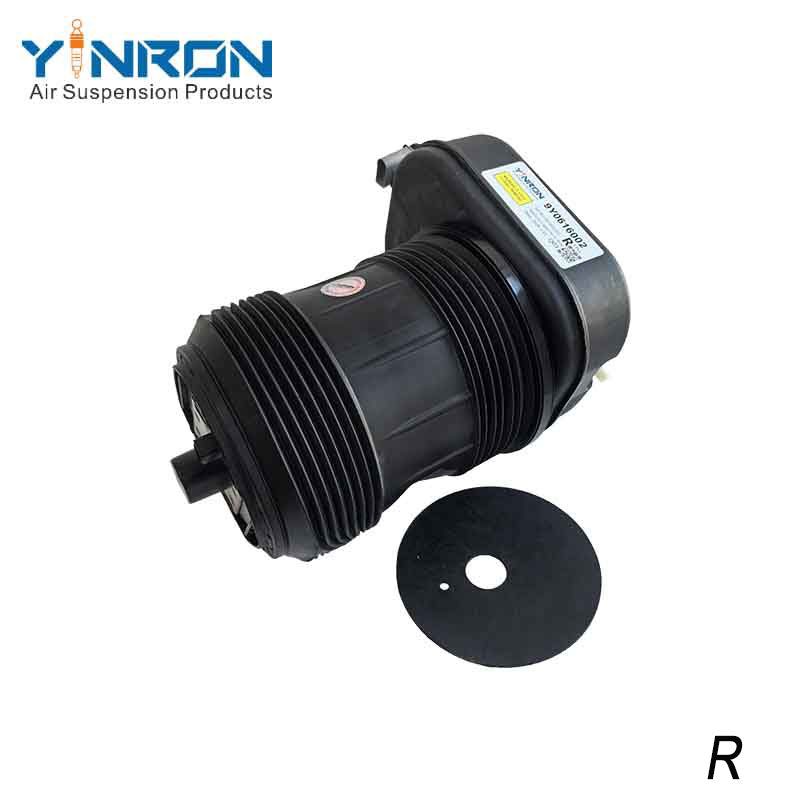 Eye-level front view of Porsche Cayenne III 9YA rear right air suspension spring (9Y0616002)