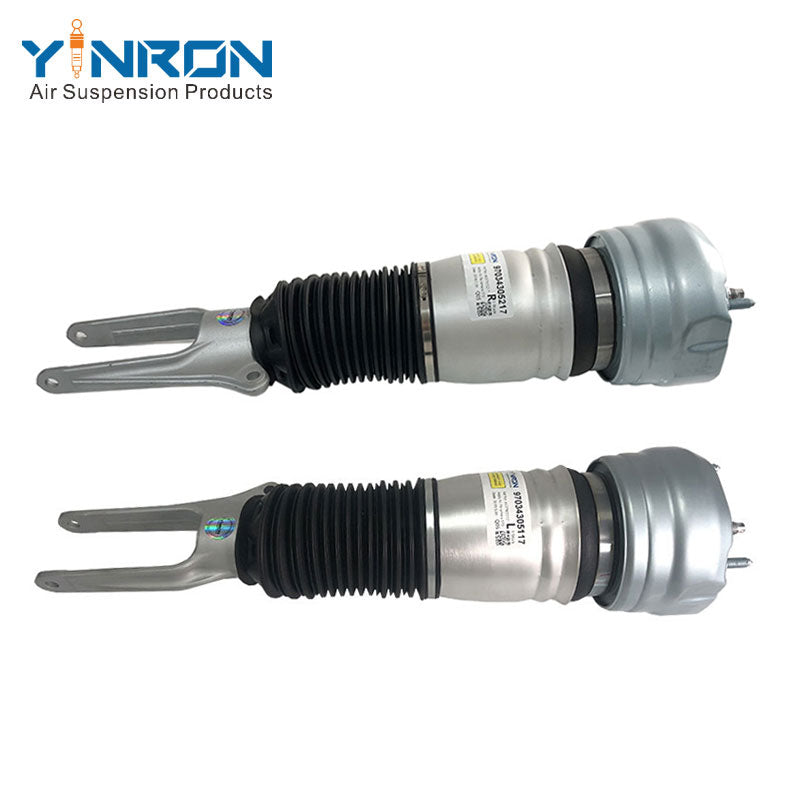 Pair of front left (97034305117) and front right (97034305217) PASM air suspension struts for Porsche Panamera 970 (2010-2013)