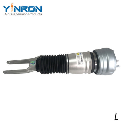 Eye-level front view of Porsche Panamera 970 front left PASM air strut (OEM 97034305117)
