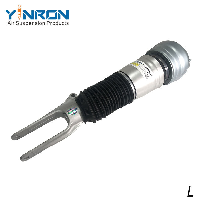 Main view of Porsche Panamera 970 front left air suspension strut with PASM, part number 97034305117