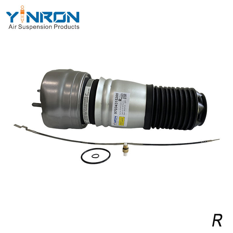 Side view of Porsche Panamera 970 G1 front right air suspension spring (97034315200)