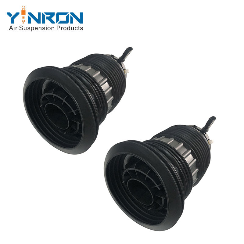 Side view of paired Porsche Panamera 970 rear air suspension springs (97033353312)
