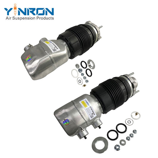 Side view of paired Porsche Panamera 971 front air suspension spring (971616051F & 971616052F)