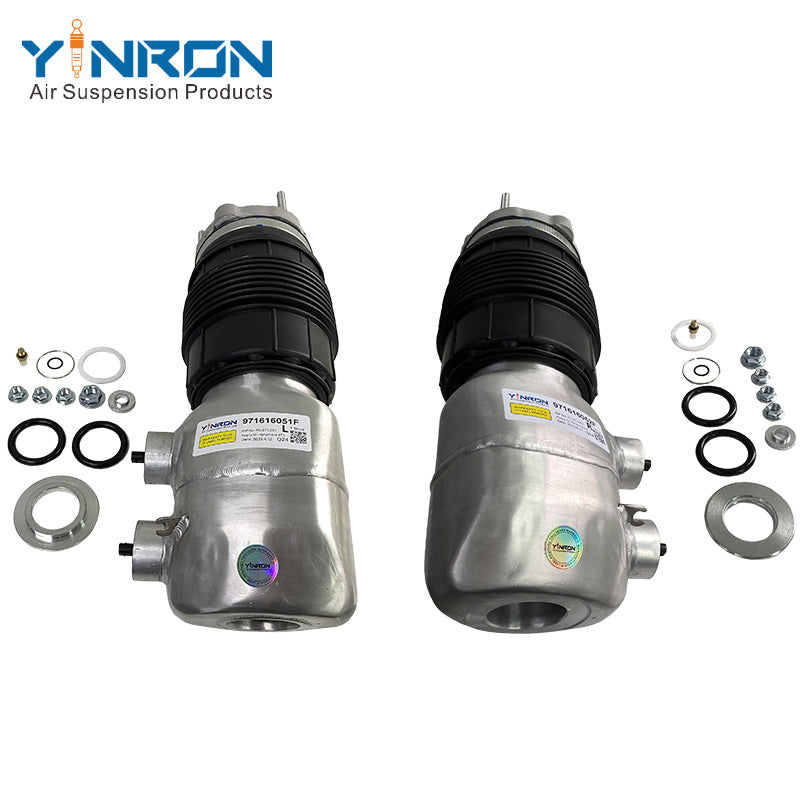 Full view of paired Porsche Panamera 971 front air suspension spring (971616051F & 971616052F)