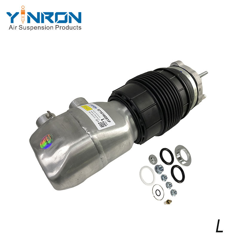 Side view of Porsche Panamera 971 front air suspension spring (971616051F)