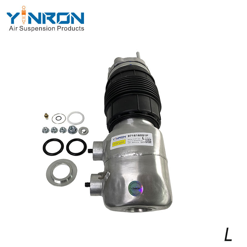 Vertical view of Porsche Panamera 971 front air suspension spring (971616051F)