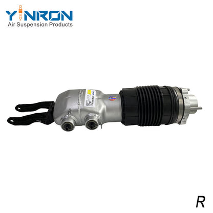 Top down vertical overhead shot of Porsche Panamera 971 front right PASM air strut part number 971616038G