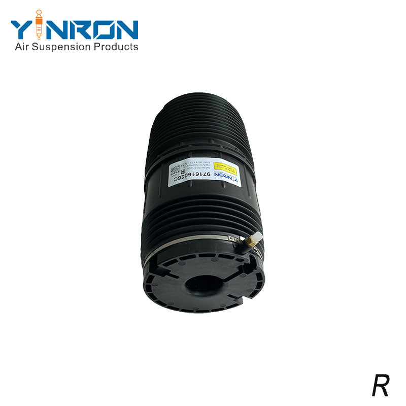 Eye-level view of Porsche Panamera 971 right rear air suspension spring (971616026C)