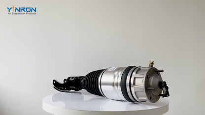 Porsche Cayenne 958 front Right air suspension strut 360-degree view video showing PASM damping