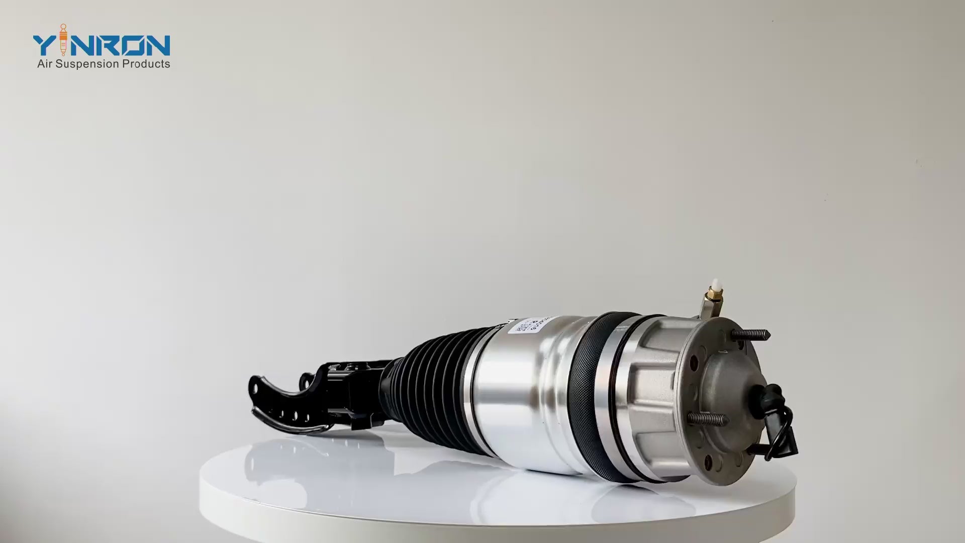Porsche Cayenne 958 front Right air suspension strut 360-degree view video showing PASM damping