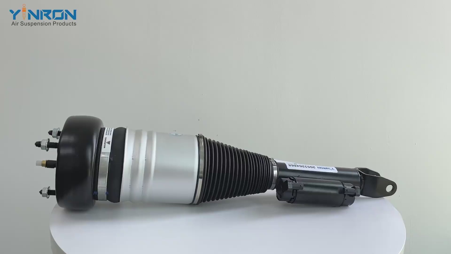 Detailed video showing the build quality and ADS connector of the YINRON Mercedes W205 air strut.