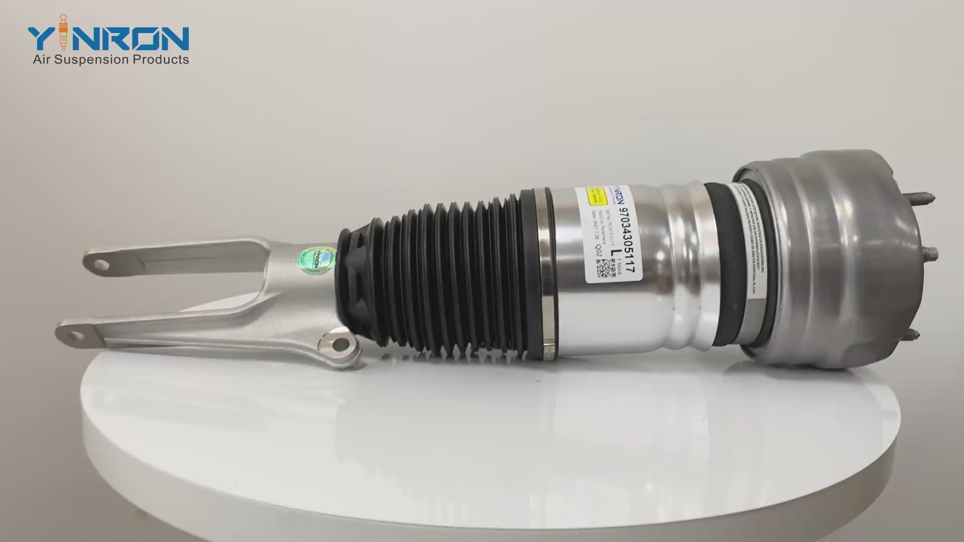 360 rotation view of Porsche Panamera 970 front air suspension strut (97034305117)