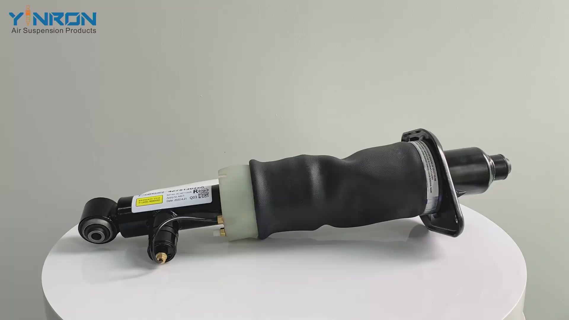 360-degree rotation video showcasing the high-performance for Audi A6 C5 4B Allroad Quattro rear right air suspension strut (4Z7513032A)