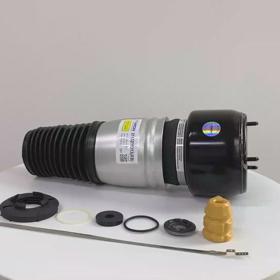 360 rotation view video of Mercedes W211 C219 front air suspension spring A2113209313, A2113209413