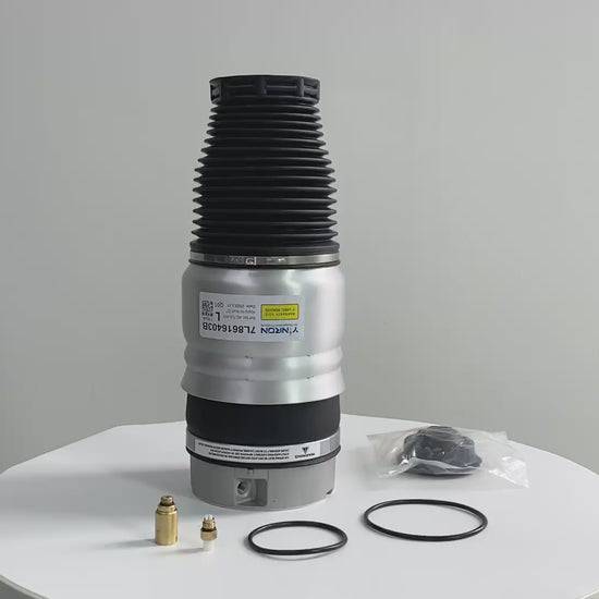 360 degree full rotation display video for VW Touareg I 7L front air suspension spring pair OEM 7L6616403B