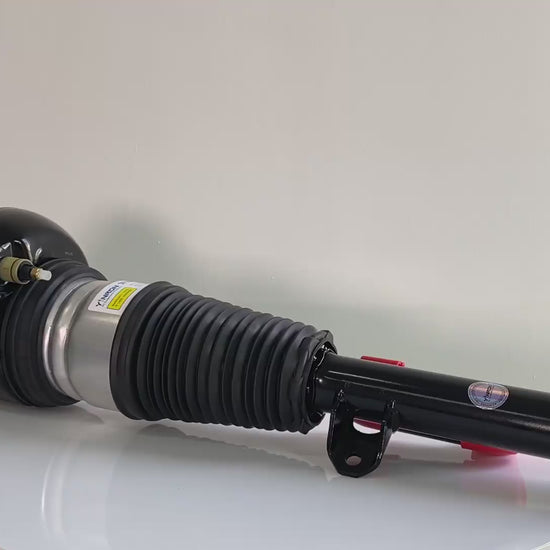 360-degree rotation video showcasing the build quality for BMW 7-Series G11 G12 front left air suspension strut (37106877553) with VDC