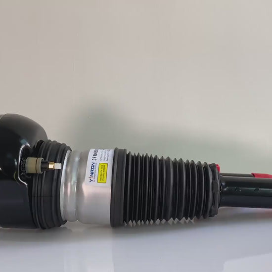 360-degree rotation video showcasing the build quality for BMW 7-Series G11 G12 front left air suspension strut (37106881061) with 4WD xDrive