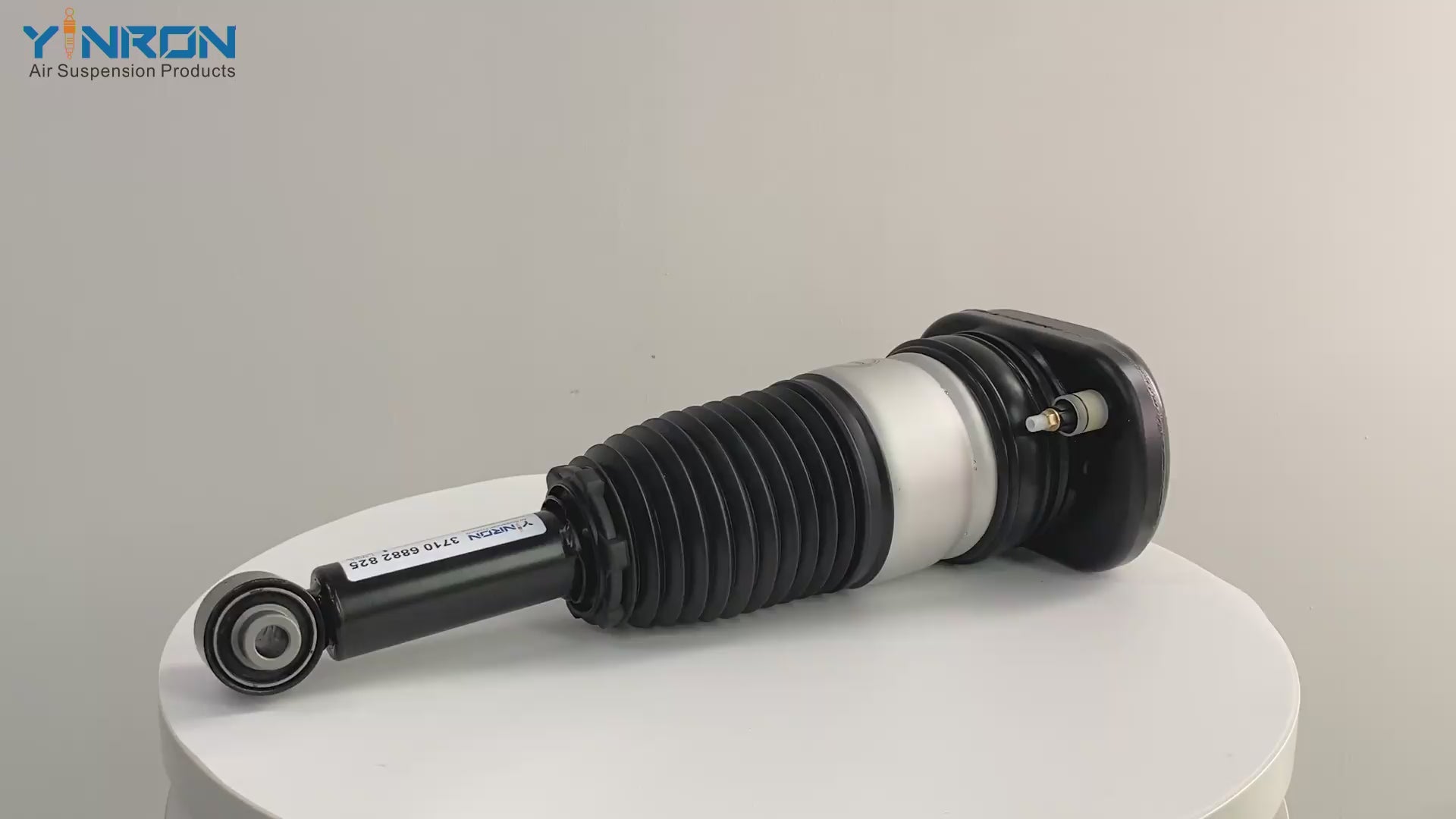 360-degree rotation video showcasing the build quality for BMW 5-Series G31 Touring rear left air suspension strut (37106882825) without VDC
