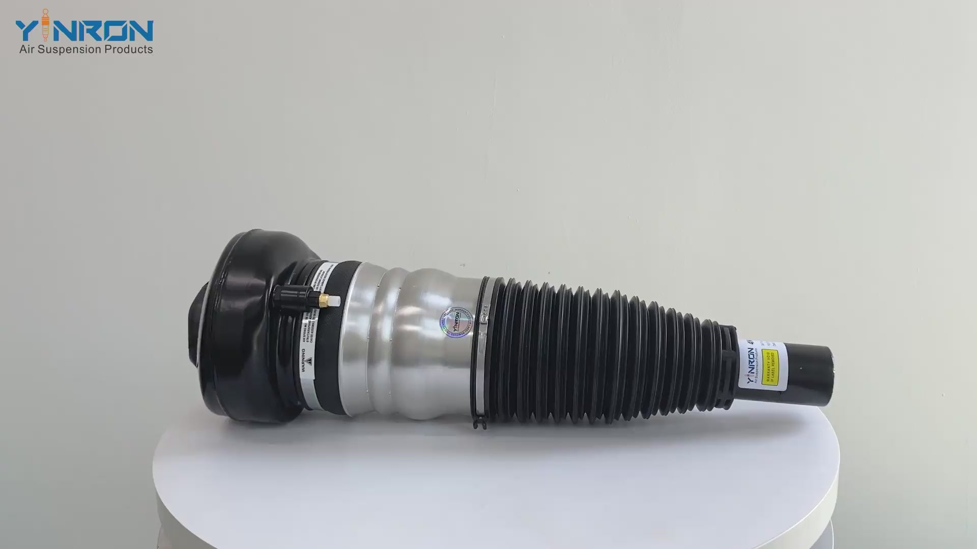 360-degree rotation video showcasing the build quality for Audi A8 D5 4N front left air suspension strut (4N4616039F)