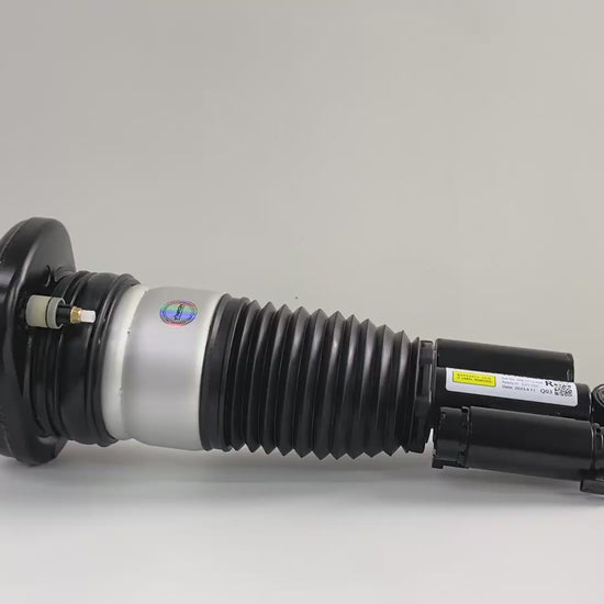 360-degree rotation video showcasing the build quality for BMW 5-Series G31 Touring rear right air suspension strut (37106882824) with VDC