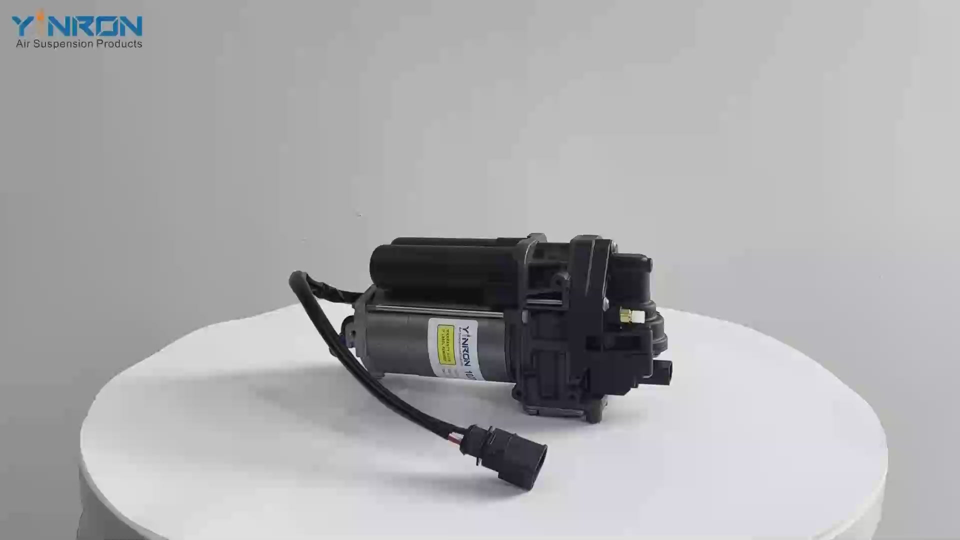 360 degree rotation display video for Tesla Model X 5YJX air suspension compressor pump with relay and air filter (1027911-00-H and 4154065000)