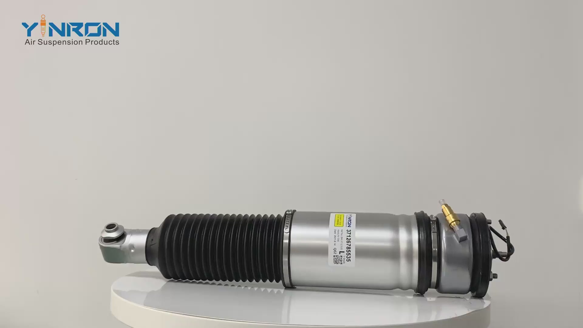 360-degree rotation video showcasing the build quality for BMW 7-Series E65 E66 rear left air suspension strut with solenoid (EDC) (37126785535)
