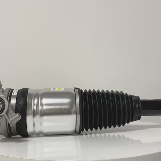 Porsche Cayenne 958 rear Left air suspension strut 360-degree view video showing PASM damping
