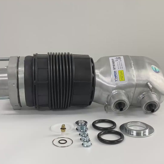 360° rotation view of Porsche Panamera 971 front air suspension spring set (971616051F)