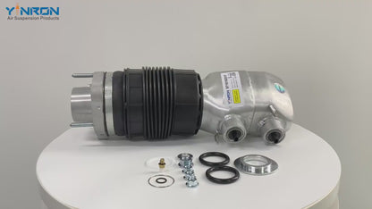360° rotation view of Porsche Panamera 971 front air suspension spring set (971616051F)