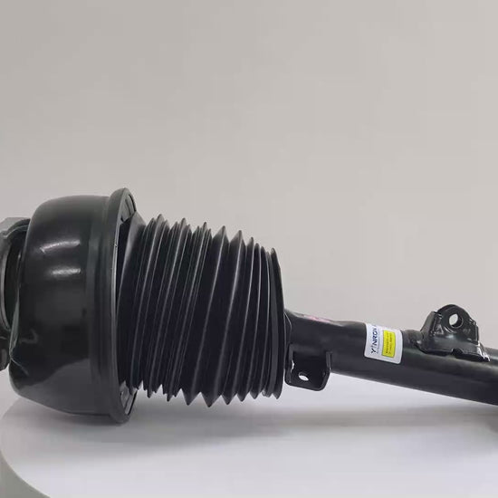 360-degree rotation view video of Mercedes-Benz CLS C218 front air suspension strut with ADS (A2183206613)
