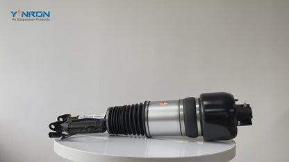 360-degree product rotation video showcasing the build quality and ADS connector of Mercedes C219 front air struts.